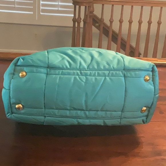PRADA Quilted Handbag Turquoise Two-Way - Picture 5 of 15